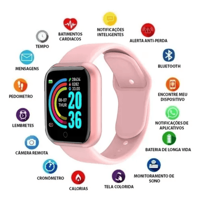 Smartwatch - Relógio Inteligente Resistente D20 Pro Y68